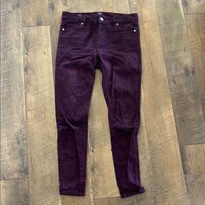 LOFT Outlet Burgundy Leggings